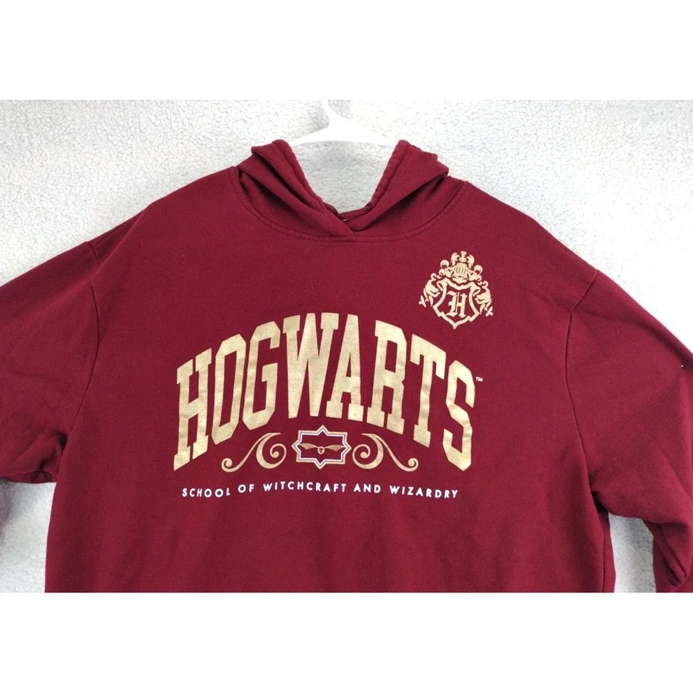 Kids Harry Potter Hogwarts School‎ of Witchcraft Wizardry Maroon Hoodie XXXL
